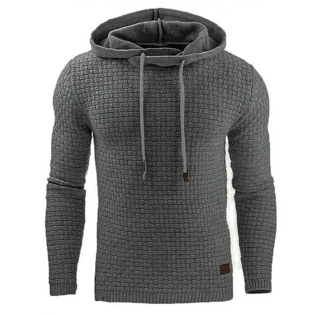 2020 Brand Long Sleeve Solid Color Hooded Mens Sweater Tracksuit Pullovers Casual Sweater Men Sportswear