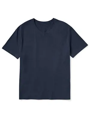 Amazon Brand Goodthreads Men's The Perfect V Neck T-Shirt Washed Navy 4X-Large