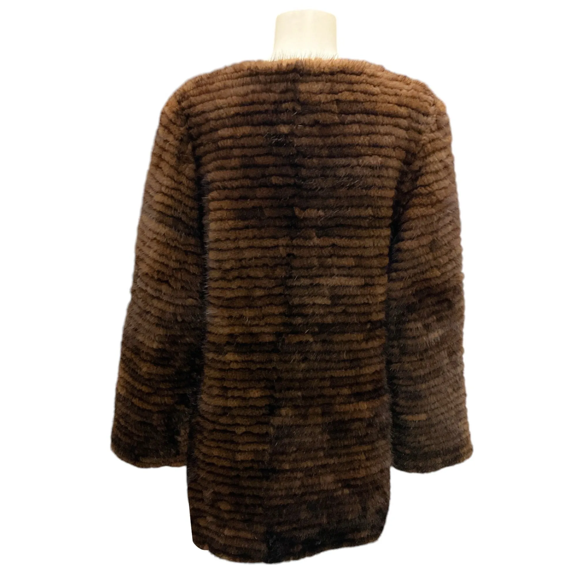 Belle Fare Brown Mink Fur Coat