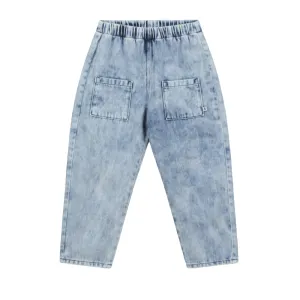 Bleached Denim Pocket Pants