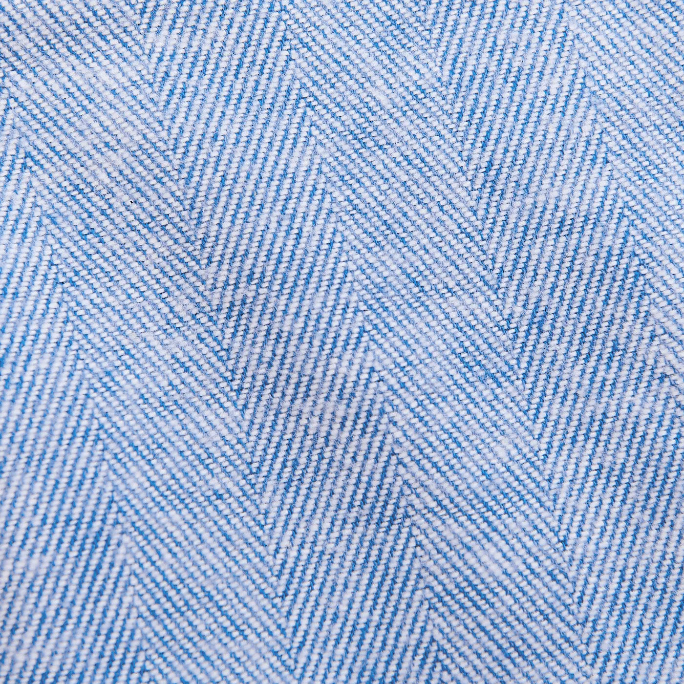 Blue Herringbone Cotton Classic Fit Pyjamas