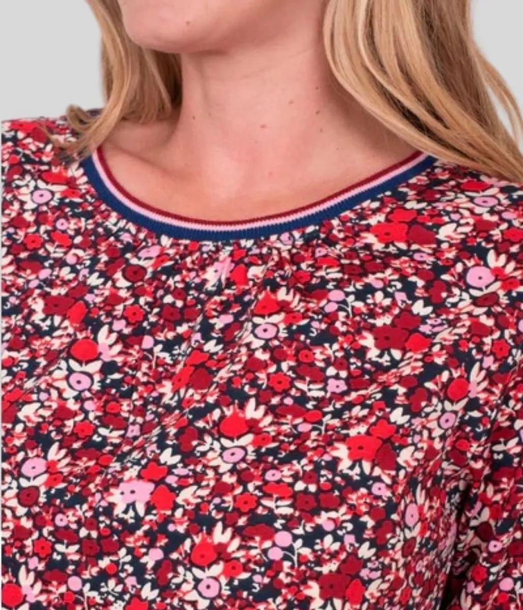 Brakeburn Berry Floral Top