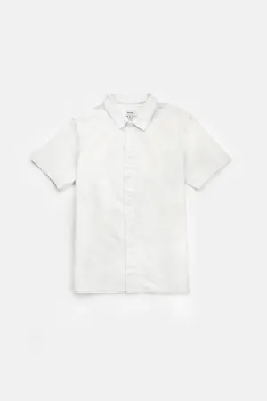 Classic Linen SS Shirt Vintage White