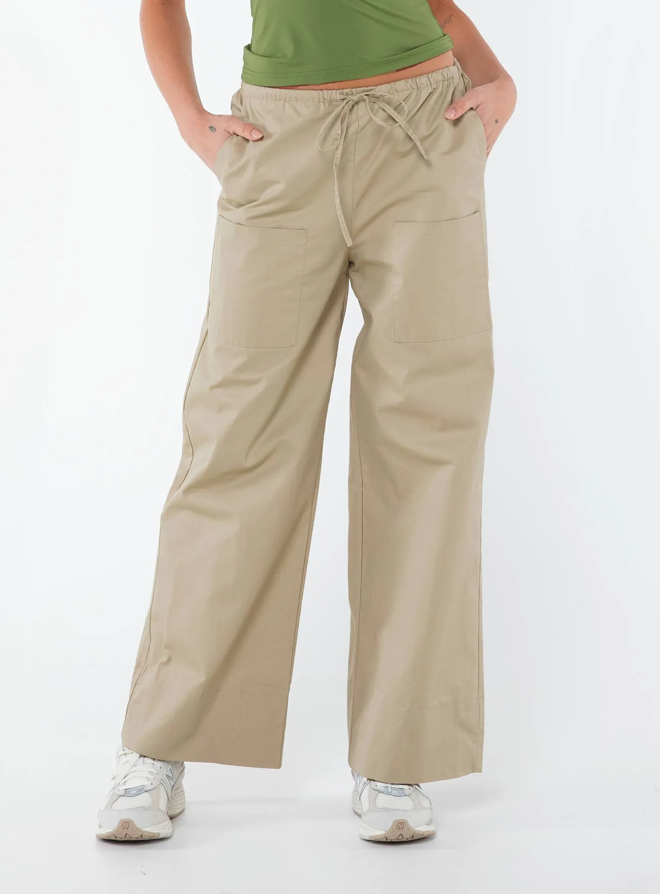 Erilyn Drawstring Pants Beige