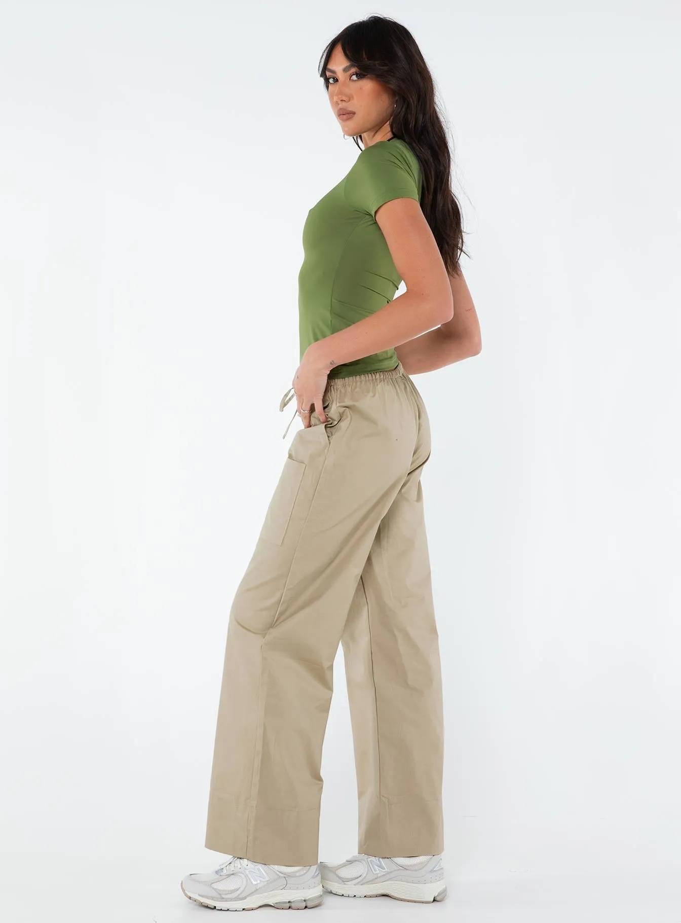 Erilyn Drawstring Pants Beige