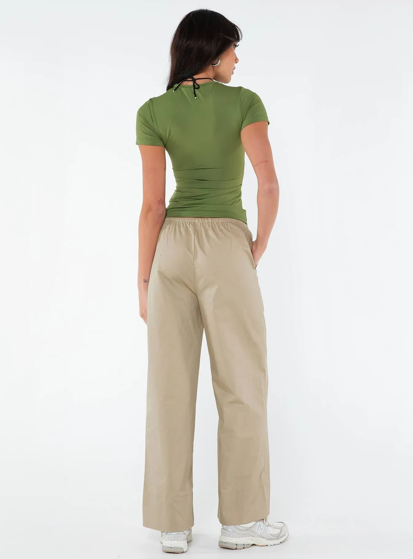 Erilyn Drawstring Pants Beige