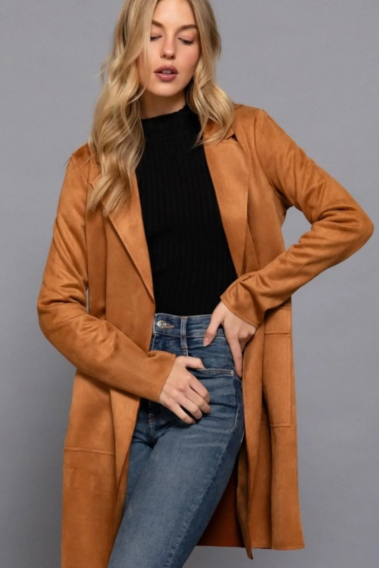 Faux Suede Open Coats - 3 Colors! - FINAL SALE