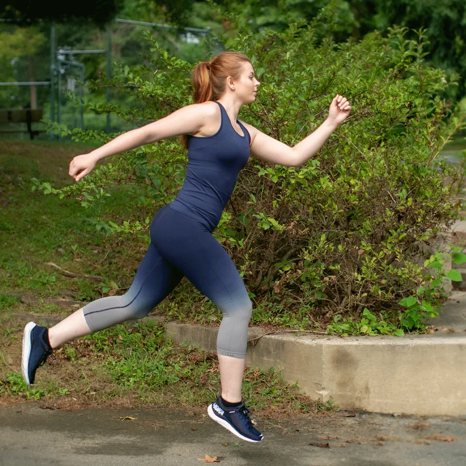 Final Sale Seamless Navy Leaf Tank