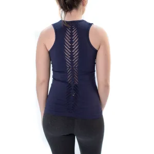 Final Sale Seamless Navy Leaf Tank