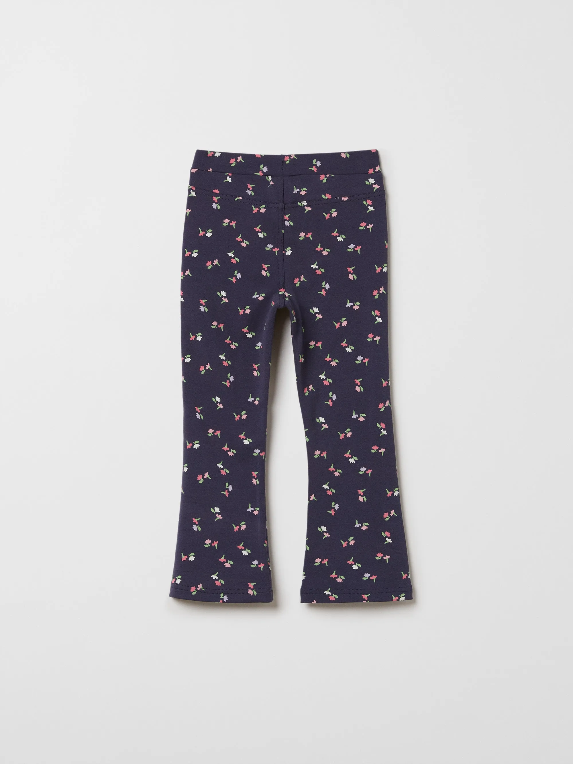 Floral Print Flared Kids Joggers