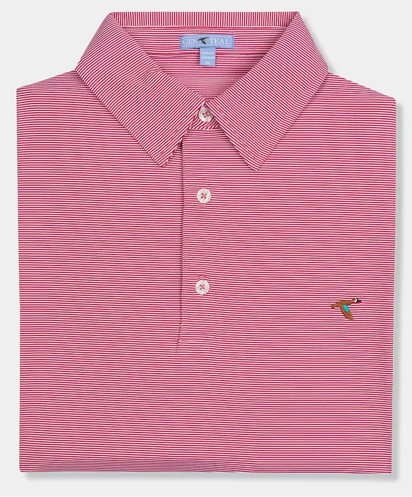 GenTeal - Pinstripe Performance Polo