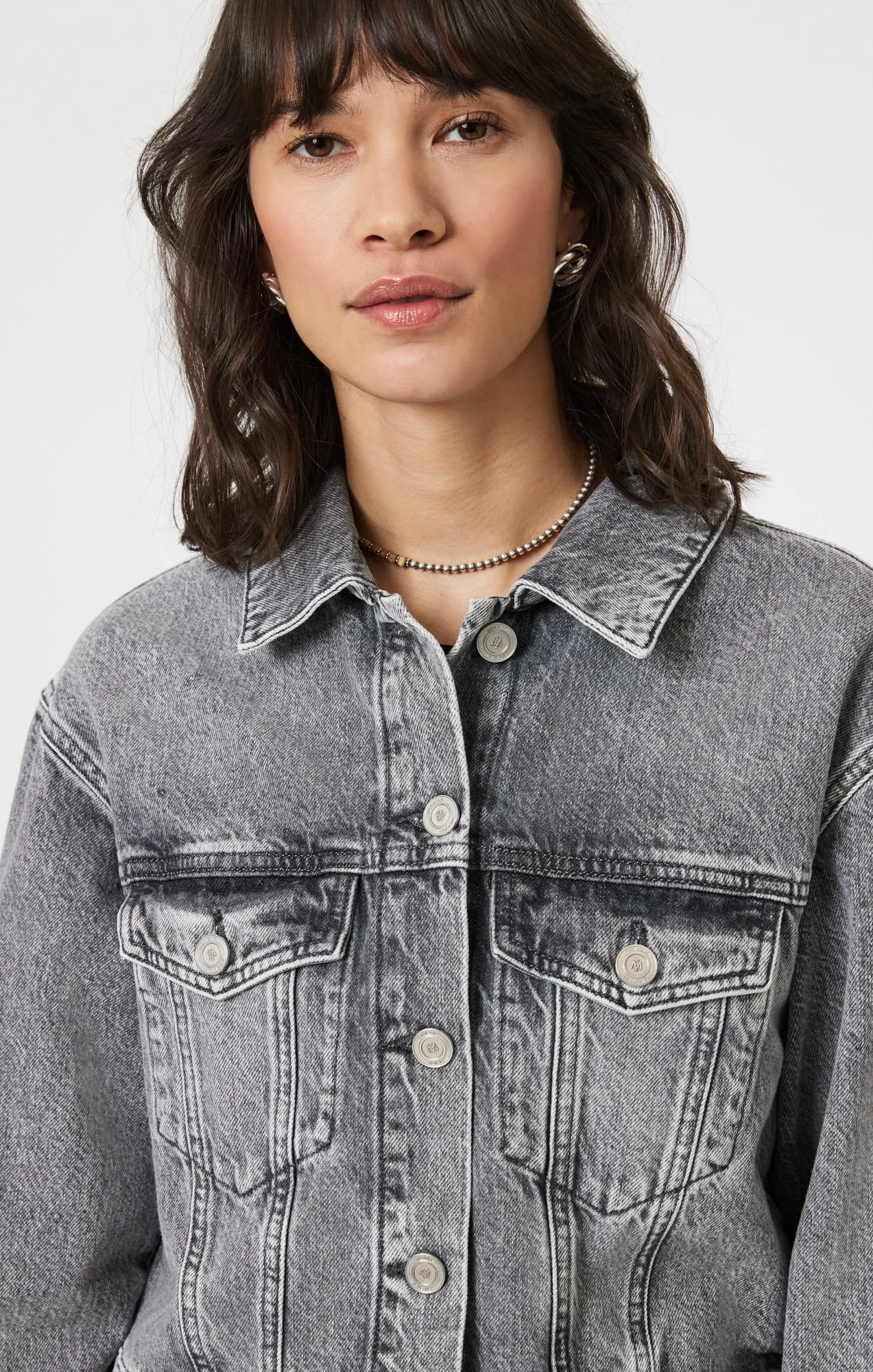 HARMONY DENIM JACKET IN LIGHT SMOKE DENIM