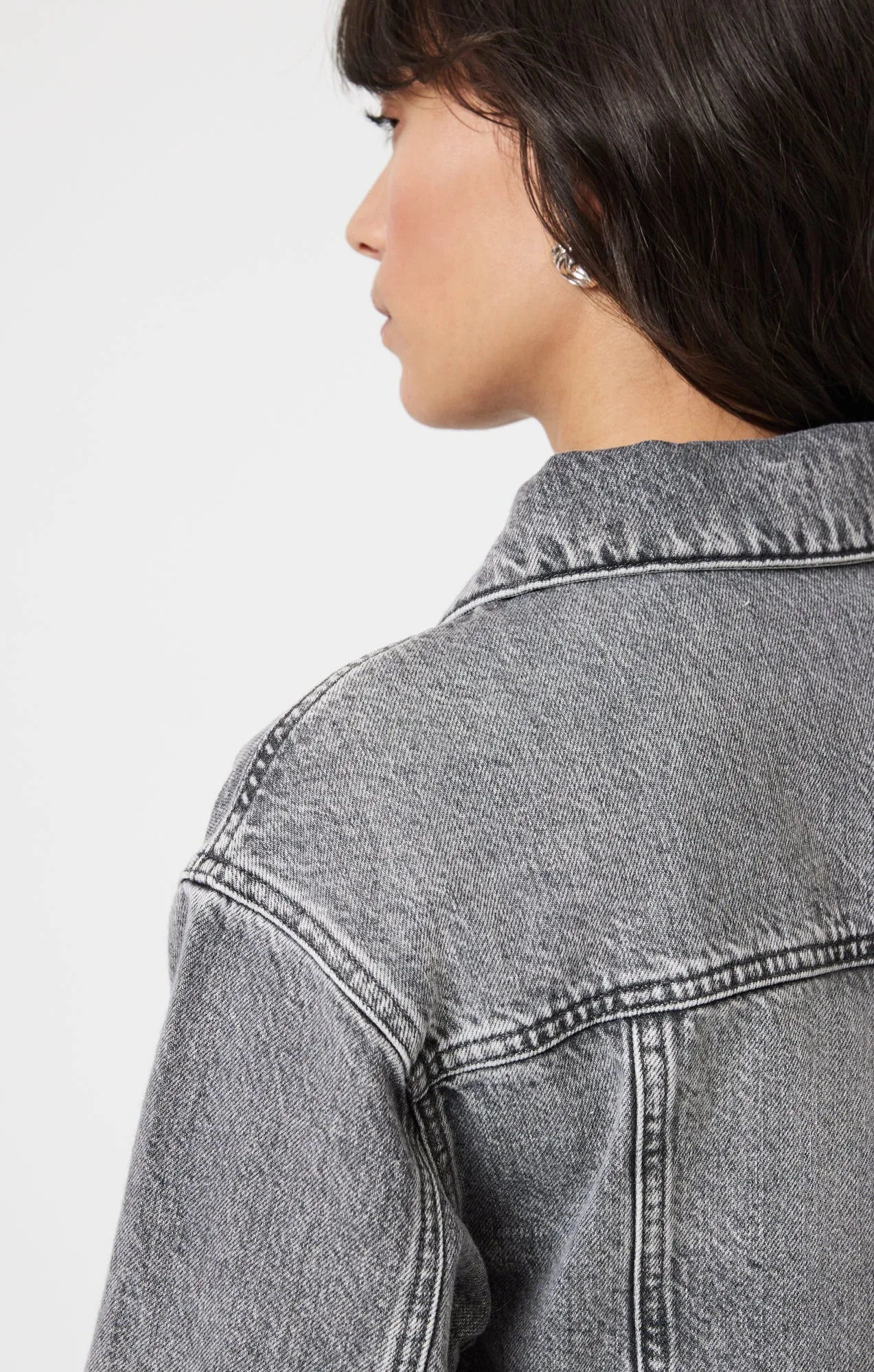 HARMONY DENIM JACKET IN LIGHT SMOKE DENIM