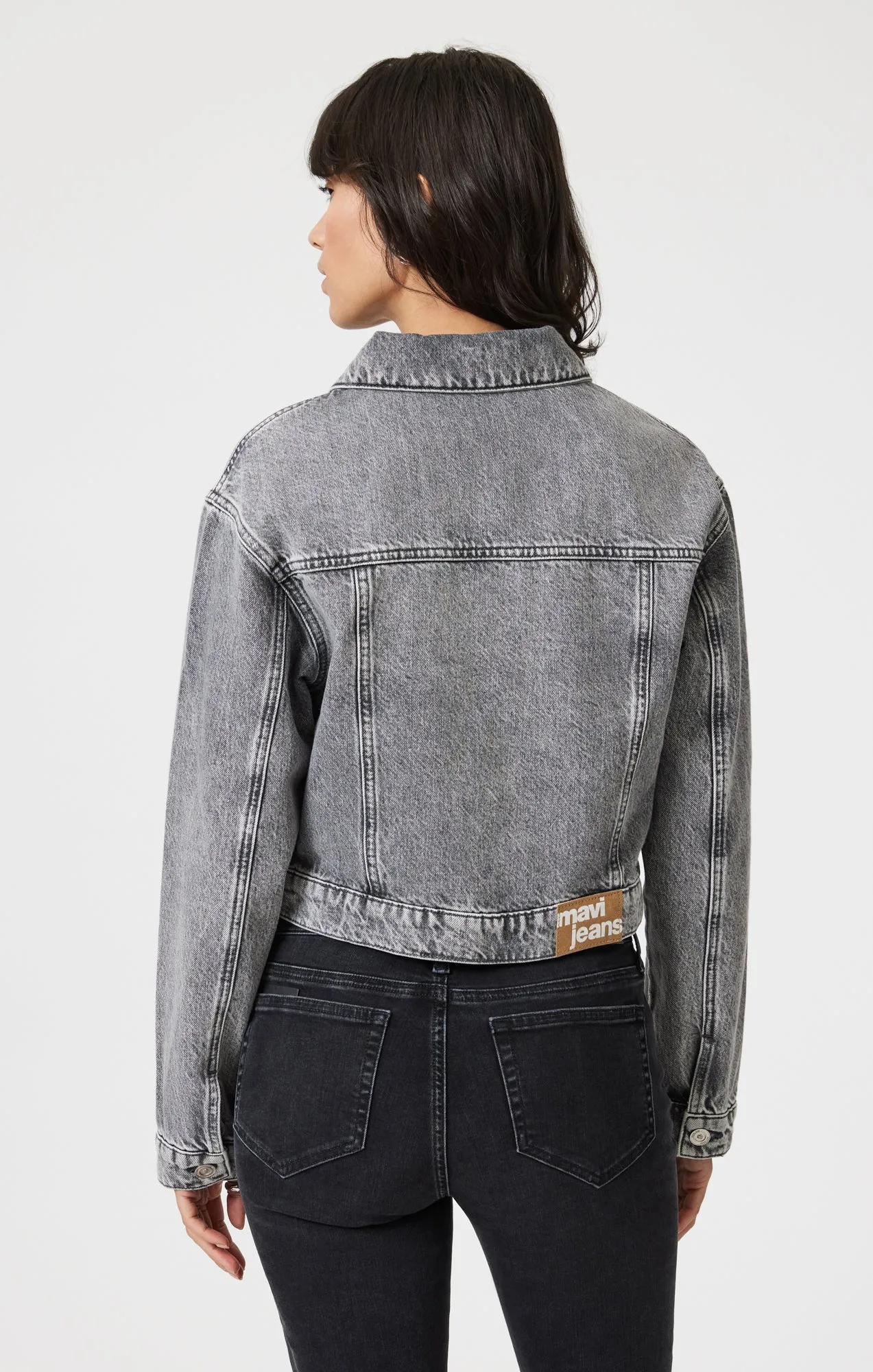 HARMONY DENIM JACKET IN LIGHT SMOKE DENIM