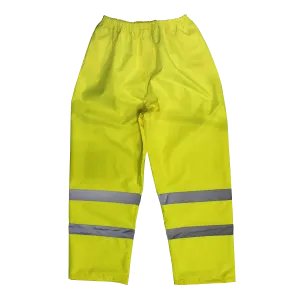 Hi-Vis Yellow Waterproof Trousers - Medium