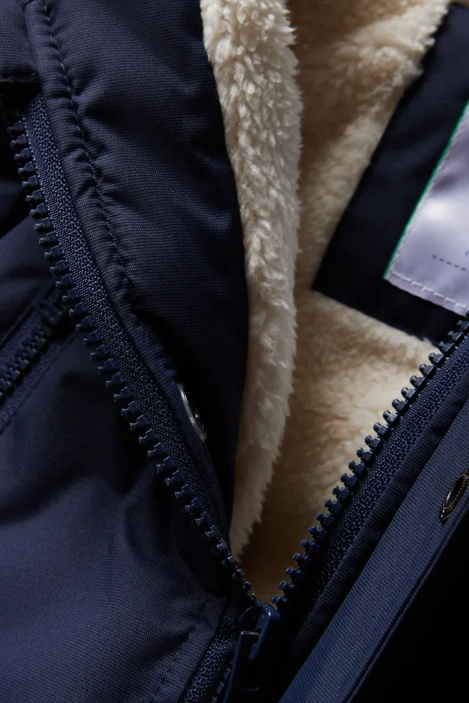 Hooded Parka Jacket Blue