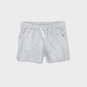 Kids Cross Pocket Soft Cotton Grey Short