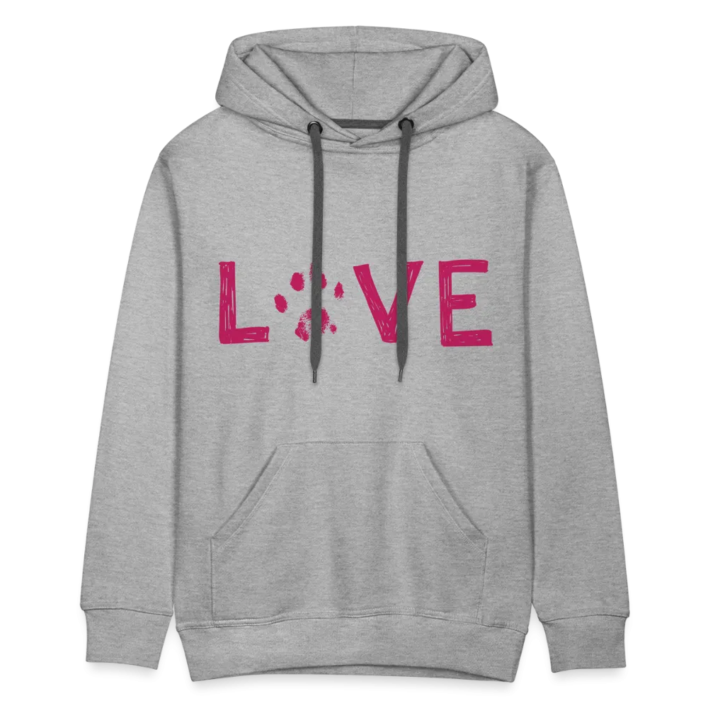 Love Pawprint Classic Premium Hoodie