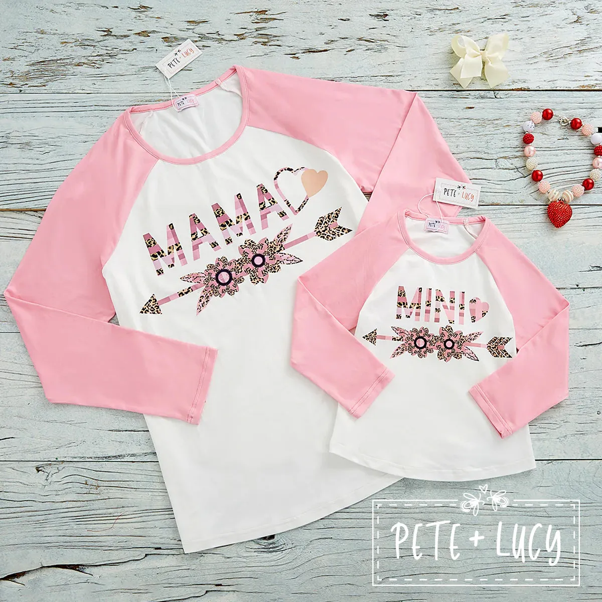 Mama and Mini Graphic Raglan Tees