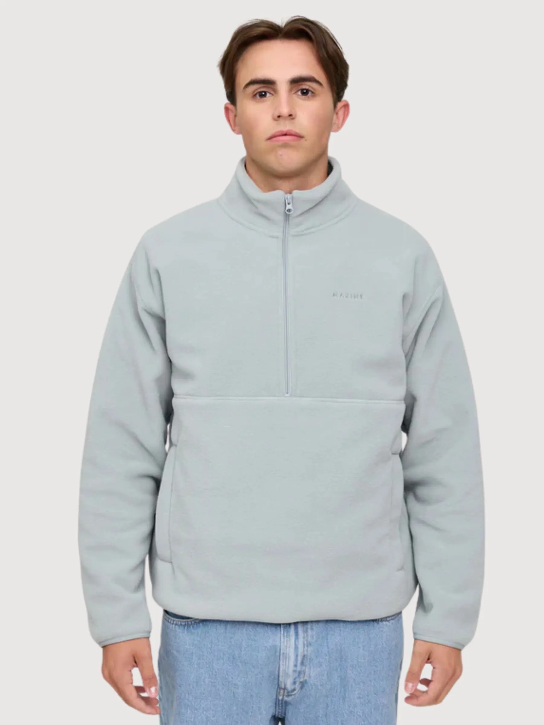 Nash Fleece Men Half Zip ice blue | Mazine