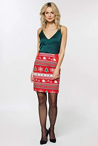 Opposuits Christmas Suits for Women - Winter Woman - Xmas Costumes Include Blazer and Skirt - US 14