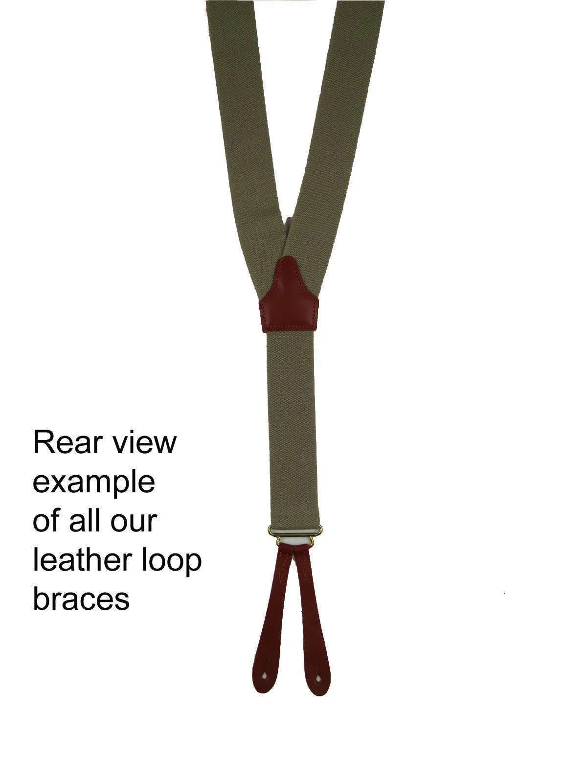 Orange Checkerboard Braces with Leather Loops