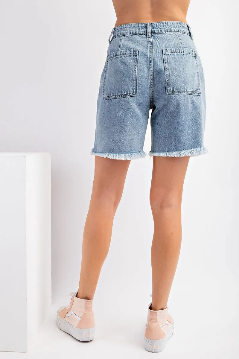 Patchwork Jean Shorts