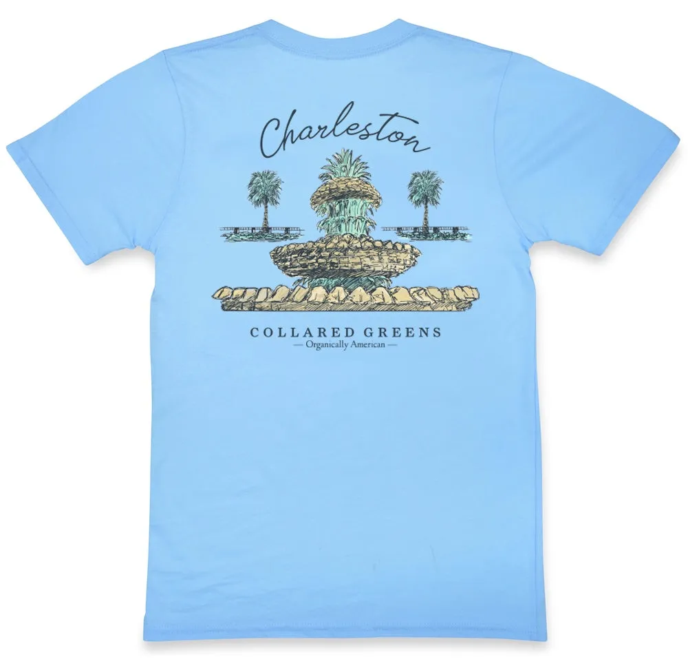 Pineapple Fountain: Short Sleeve T-Shirt - Carolina