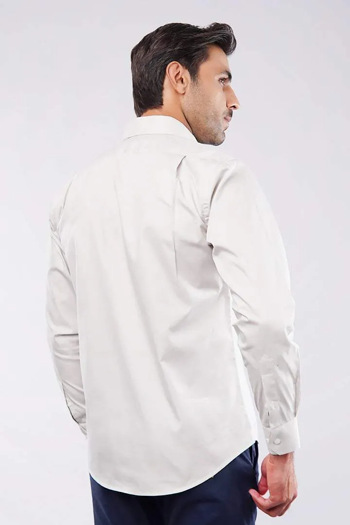 Plain Shirt - Ash White