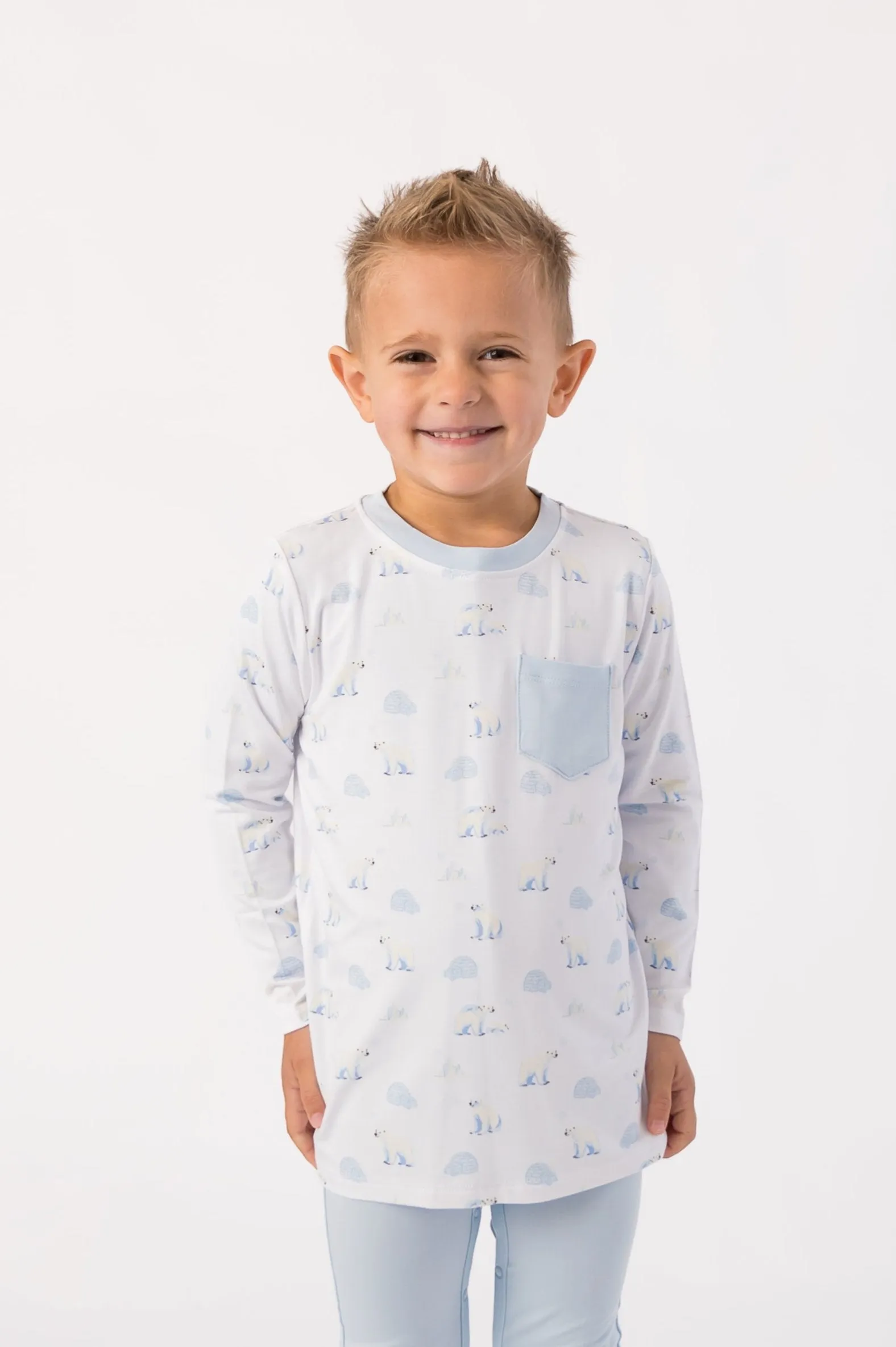 Polar Bear | Children's Long Sleeve Pocket Shirt