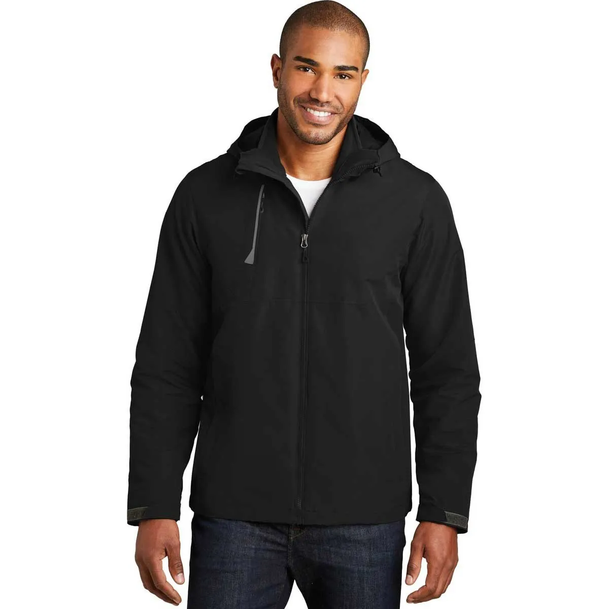 Port Authority Men's Deep Black Merge 3-in-1 Jacket