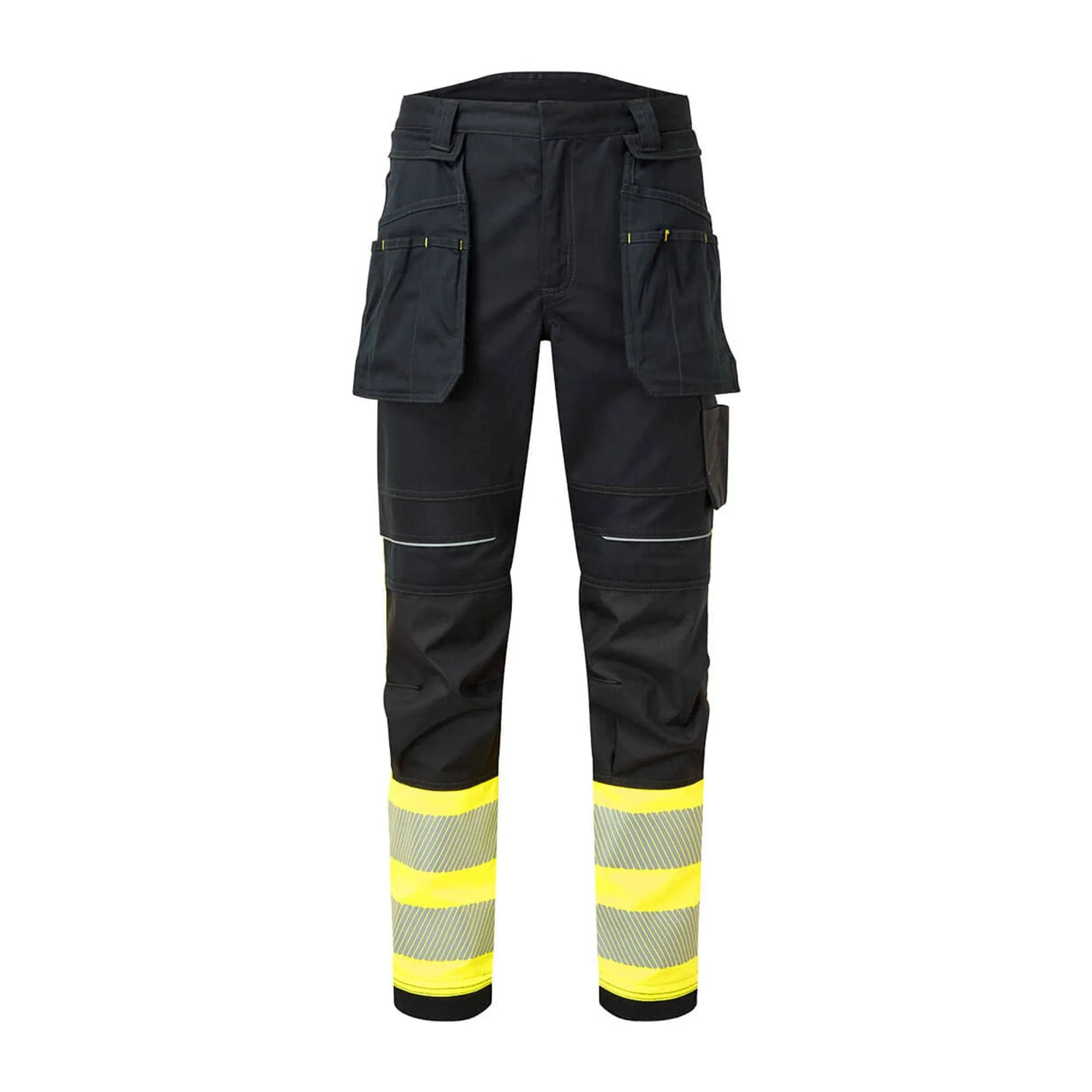 Portwest PW3 Flame Resitant Hi Vis Class 1 Holster Trousers FR416 - Yellow/Black