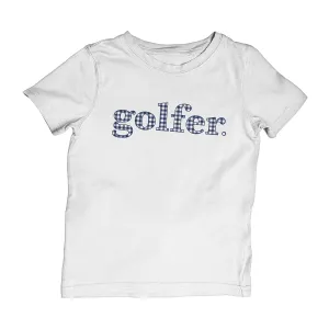 "Golfer" Gingham Tee (Navy Print)