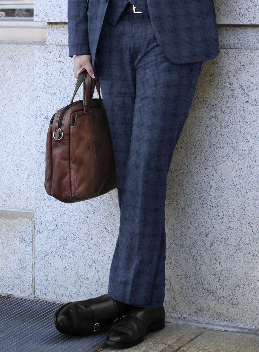 Reda Casal Blue Checks Wool Suit