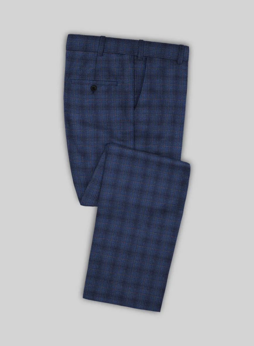 Reda Casal Blue Checks Wool Suit