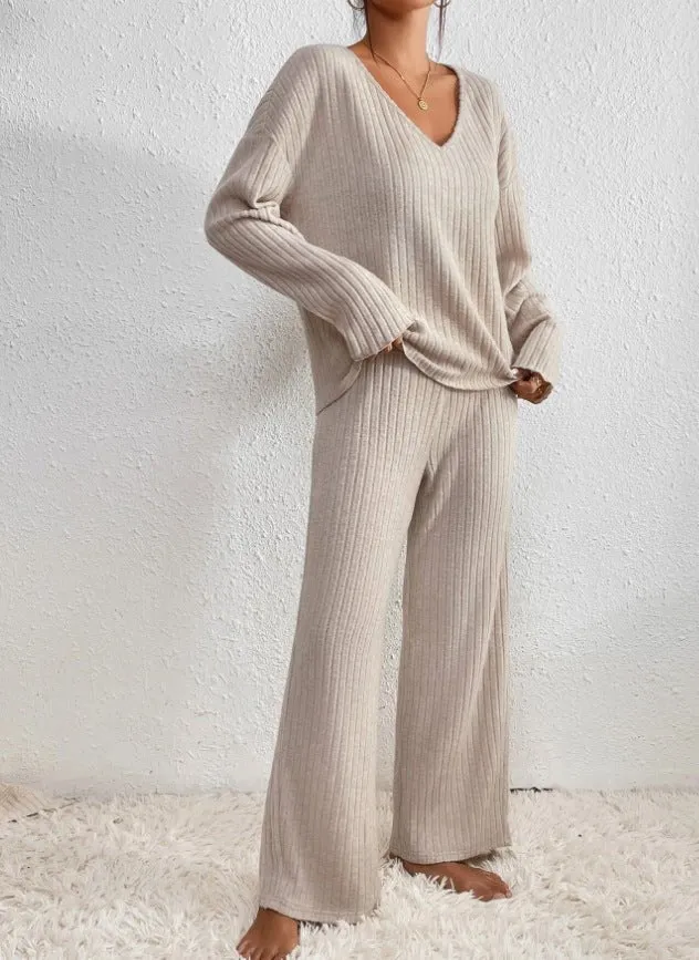 Ribbed Knit Lounge Set