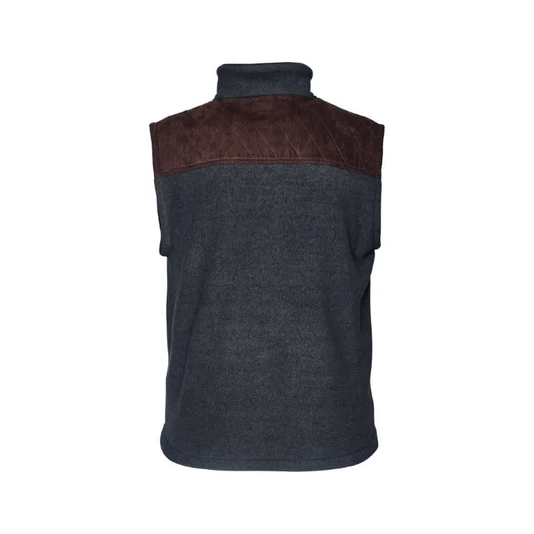 Seeland William II Fleece Waistcoat - Navy Blue