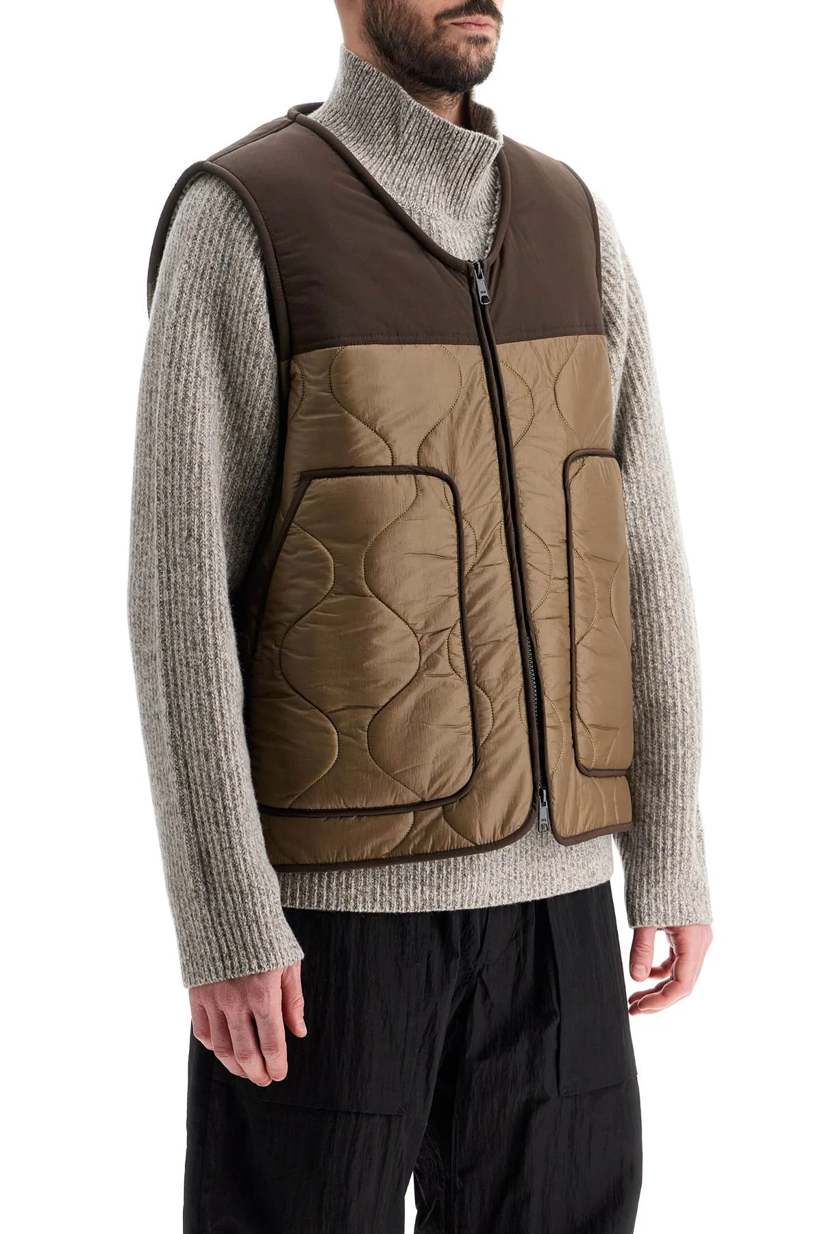 sherpa-lined vest by todd snyder CMWOOUT339MRTD0086 TAUPE