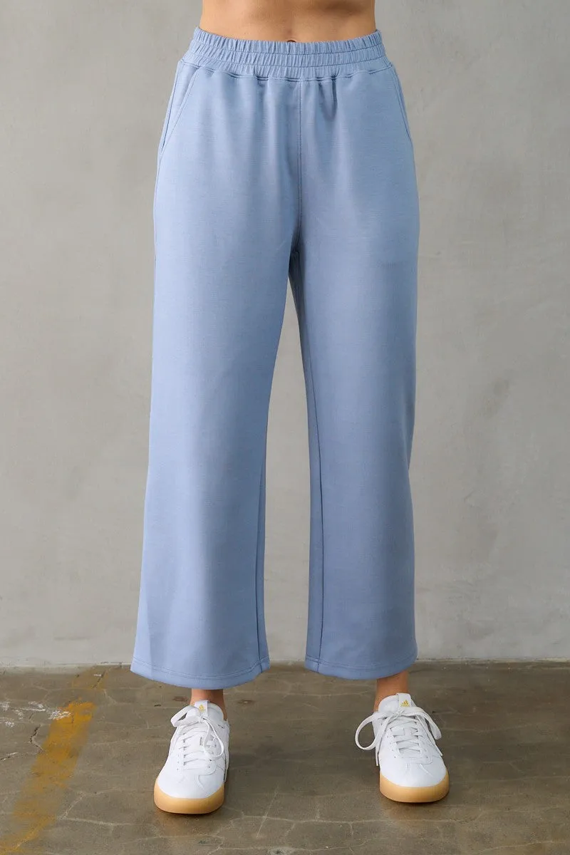 Soft Scuba Casual Pants in Dk. Rose