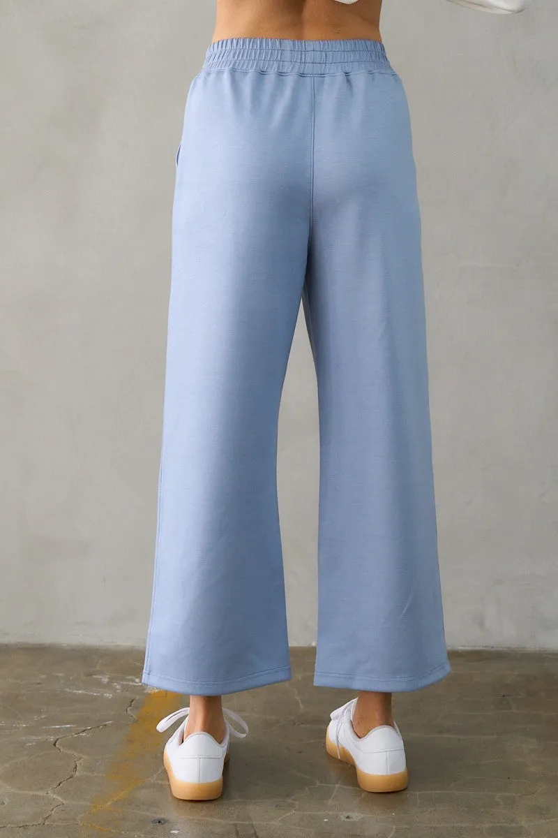 Soft Scuba Casual Pants in Dk. Rose