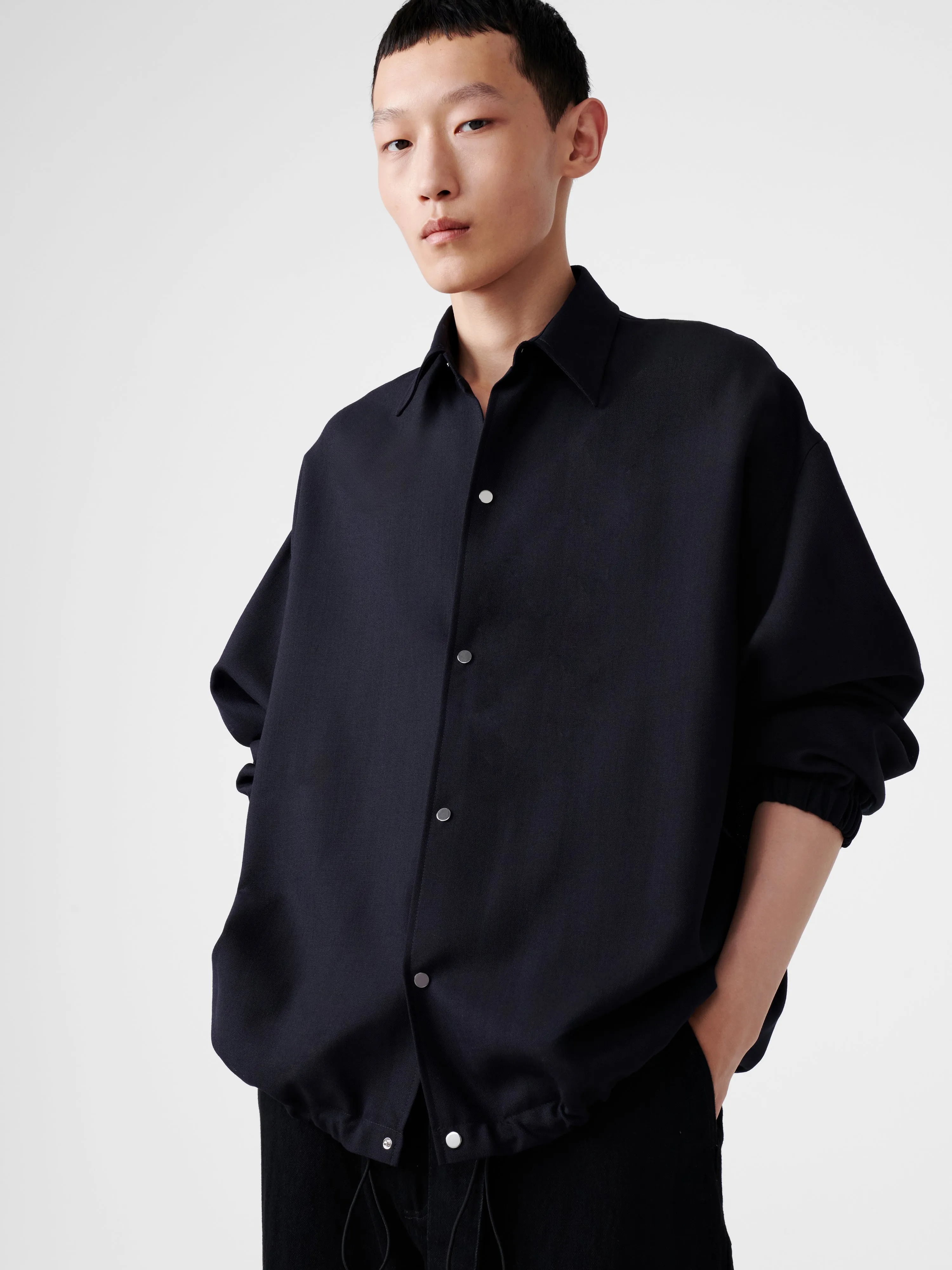 Sphere Tropical Wool Jacket in Darkest Navy