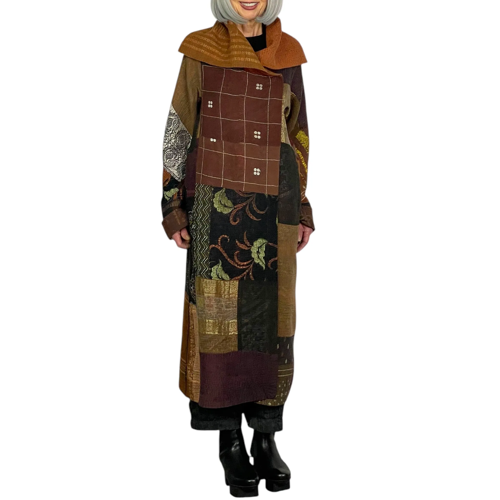 SW PATCH A-LINE LONG COAT