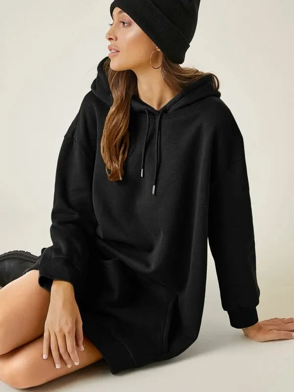 SXV PLAIN BLACK ULTRA OVERSIZED HOODIE