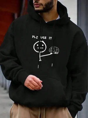 SXV  'PLZ USE IT’ Printed Cool Aesthetic Sweatshirt Hoodie