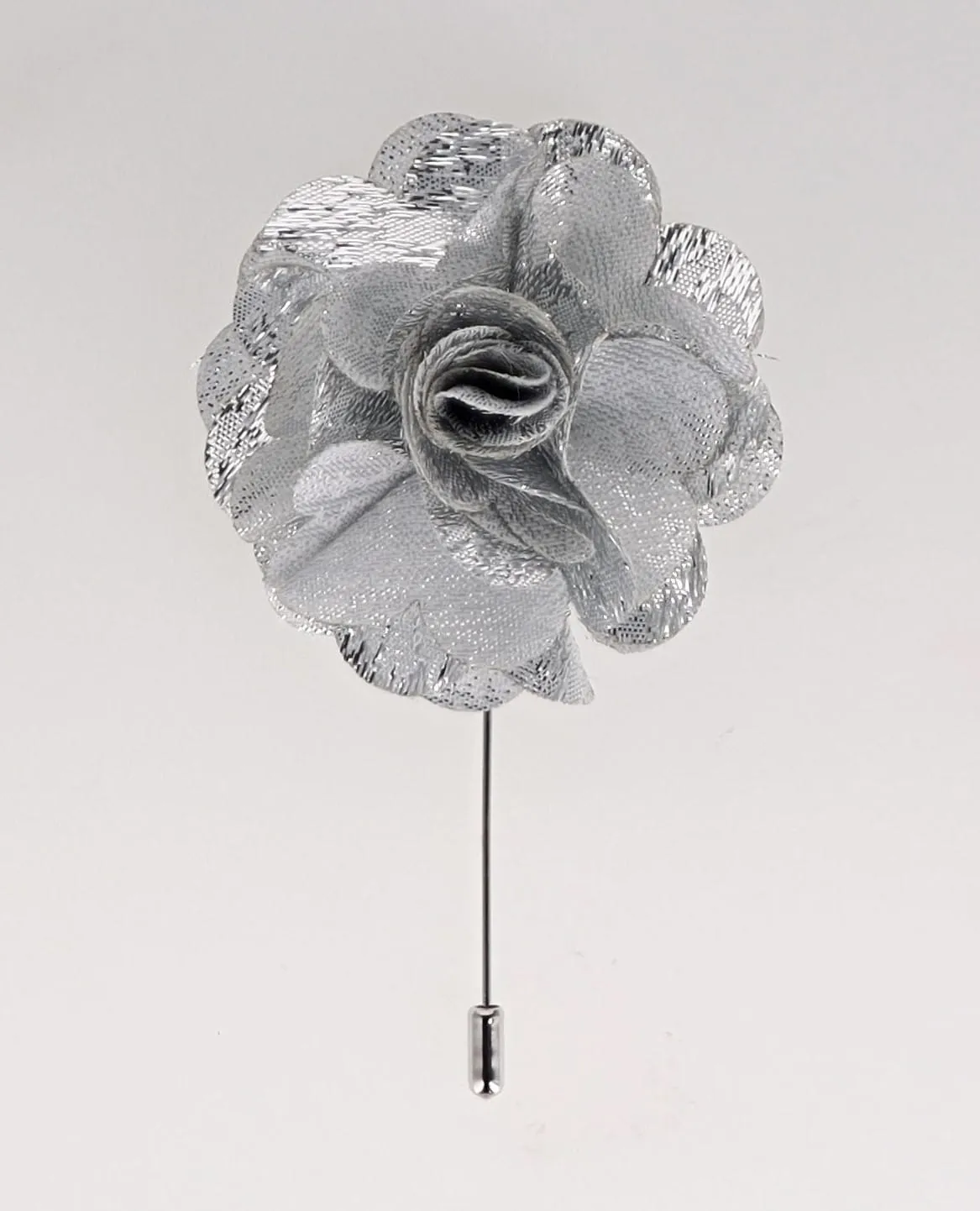 Vittorio Vico Unisex Satin Stick Flower Lapel Pin