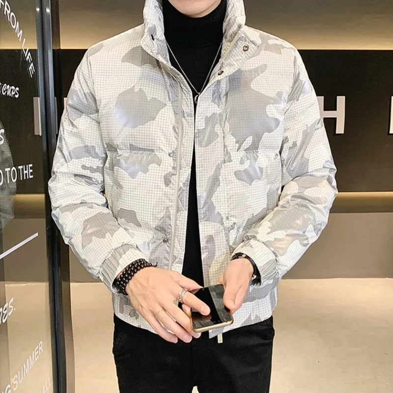 White Duck Down Filling Camo Parka