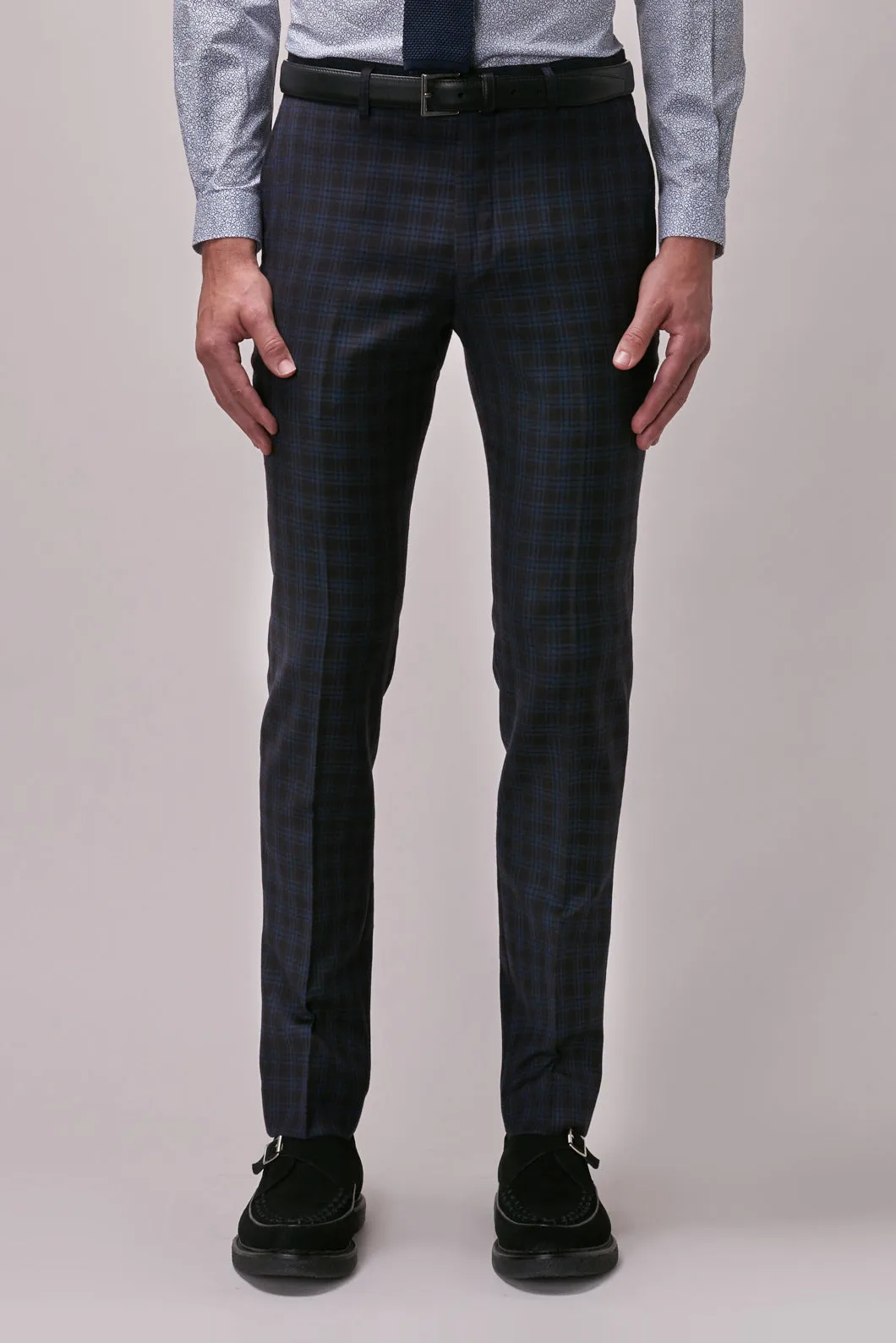 Wine Check Suit Pant