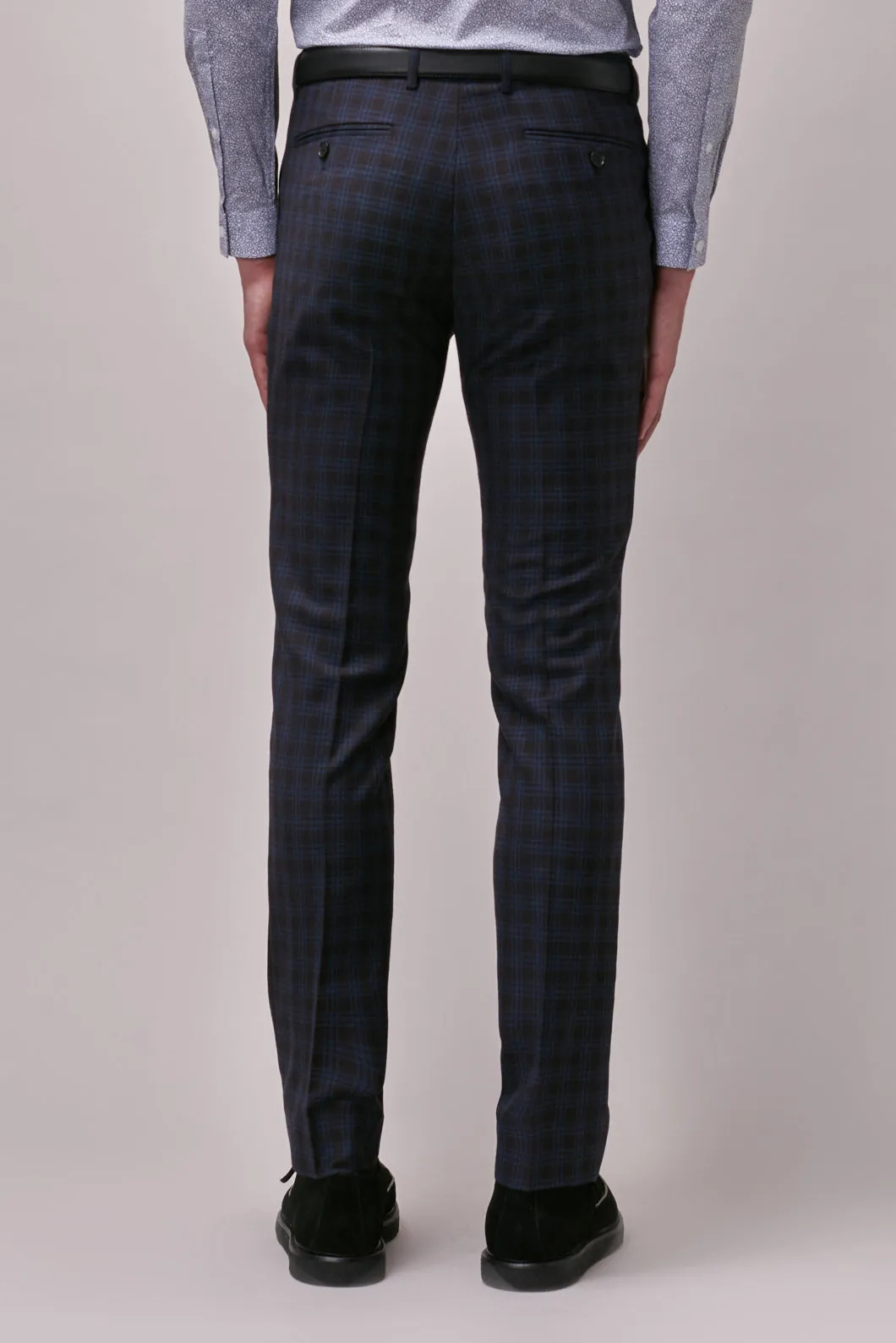 Wine Check Suit Pant