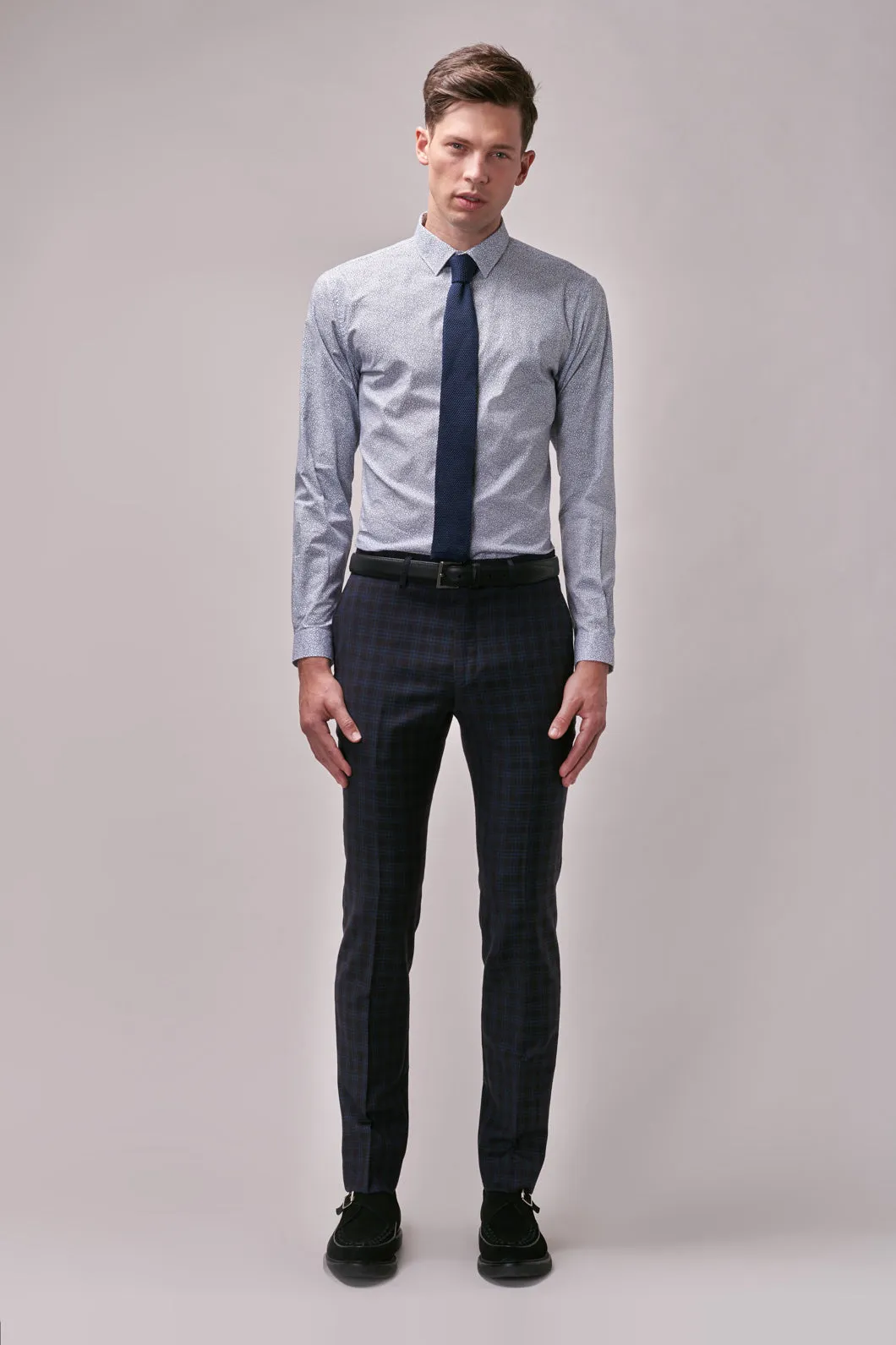 Wine Check Suit Pant